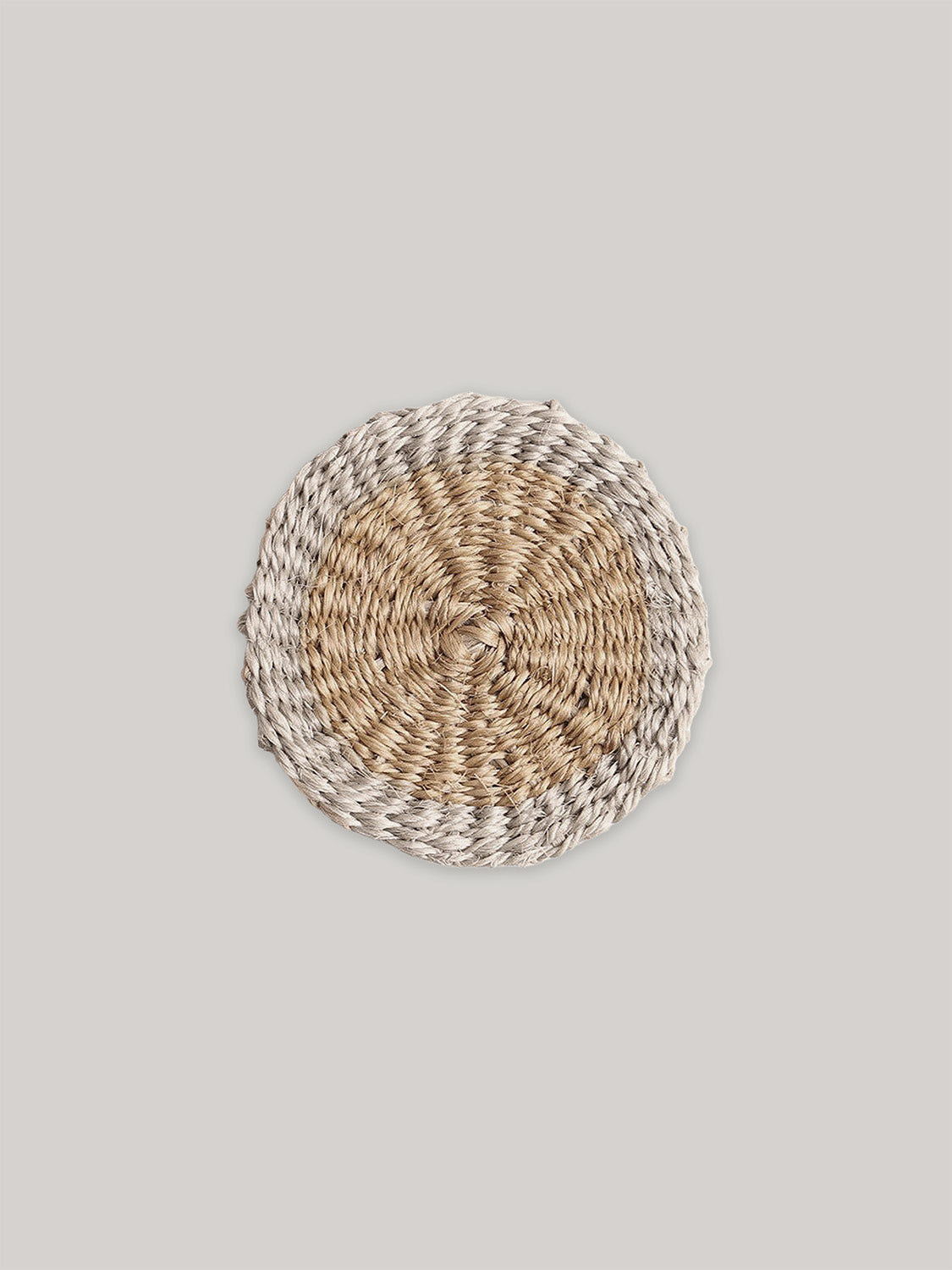 Handwoven sisal coaster.