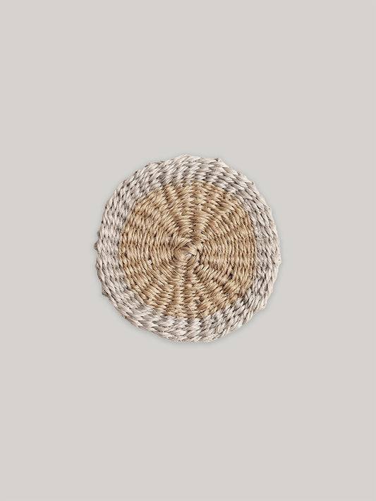 Handwoven sisal coaster.