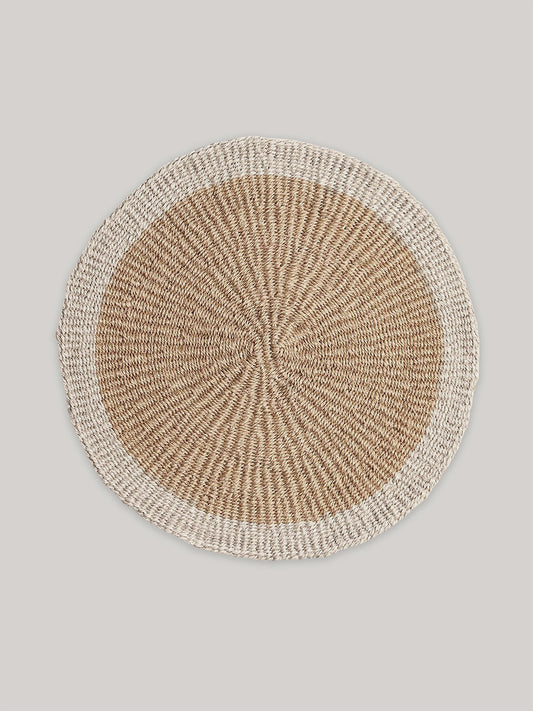 Handwoven sisal placemat.