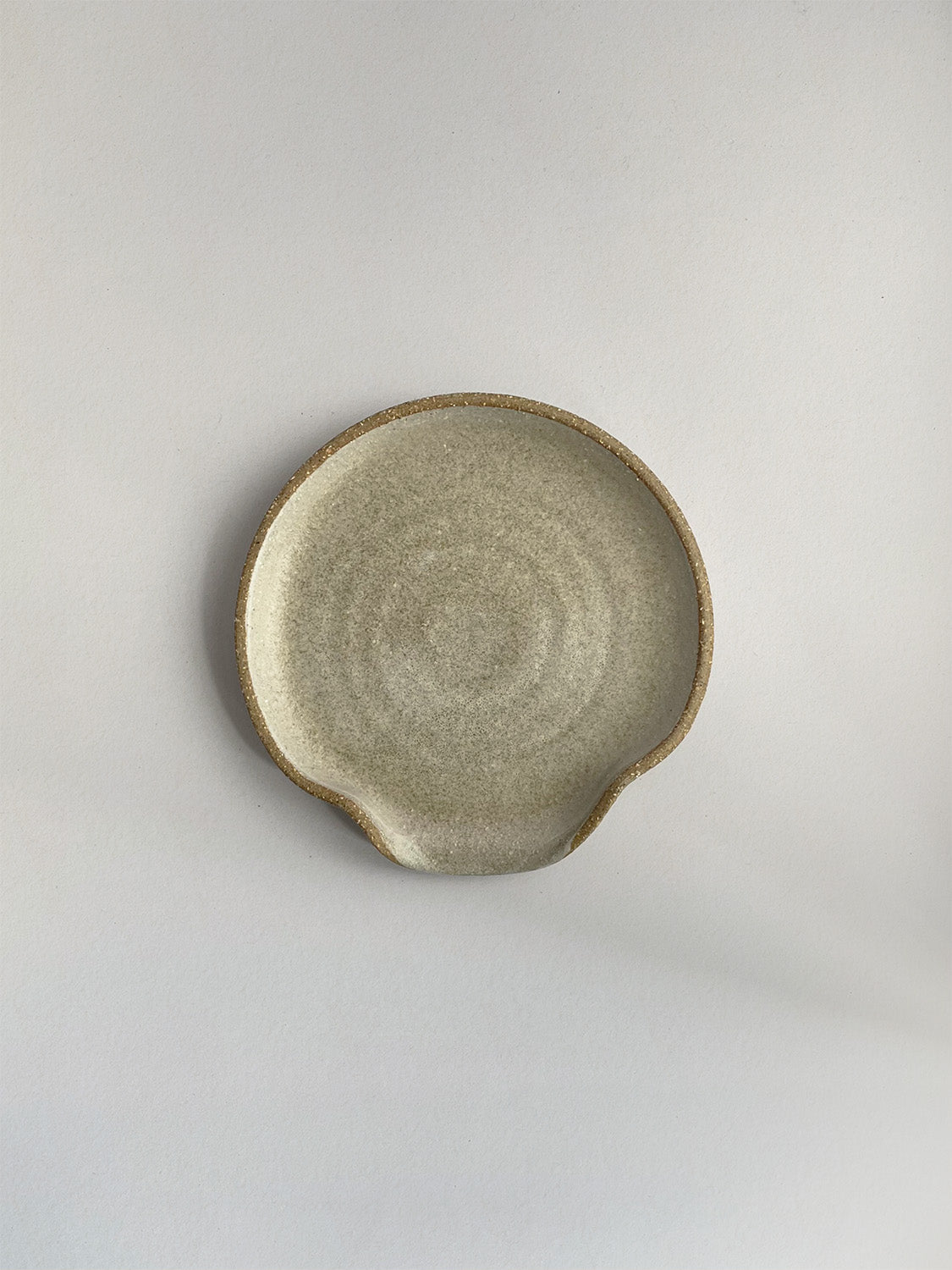 Mushroom ceramic spoon rest - top.