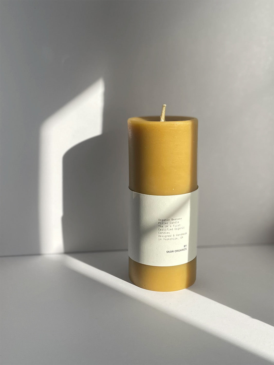 Organic Beeswax Hand-poured Pillar Candle | 14cm