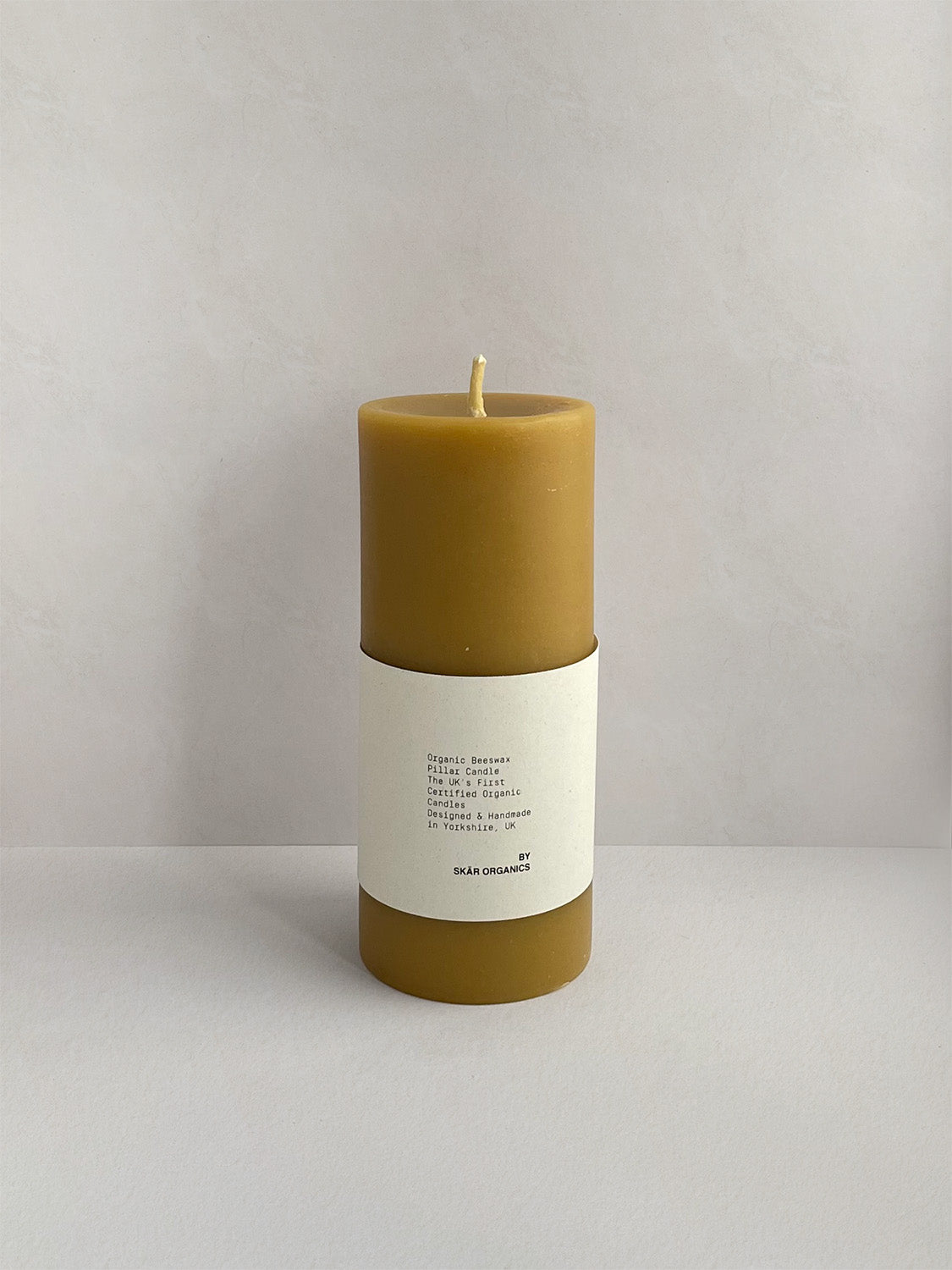 Organic Beeswax Hand-poured Pillar Candle | 14cm