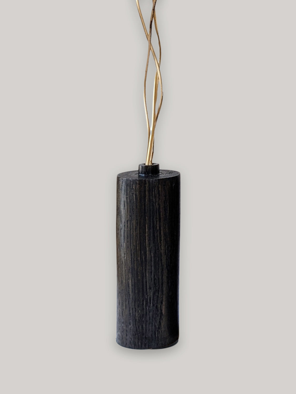 Wooden Bud Vase in Ebonised Oak | 13.5cm