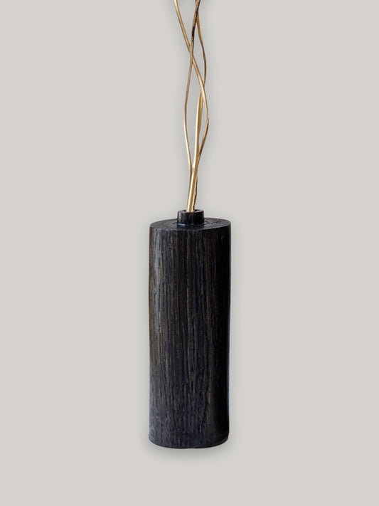 Wooden Bud Vase in Ebonised Oak | 13.5cm