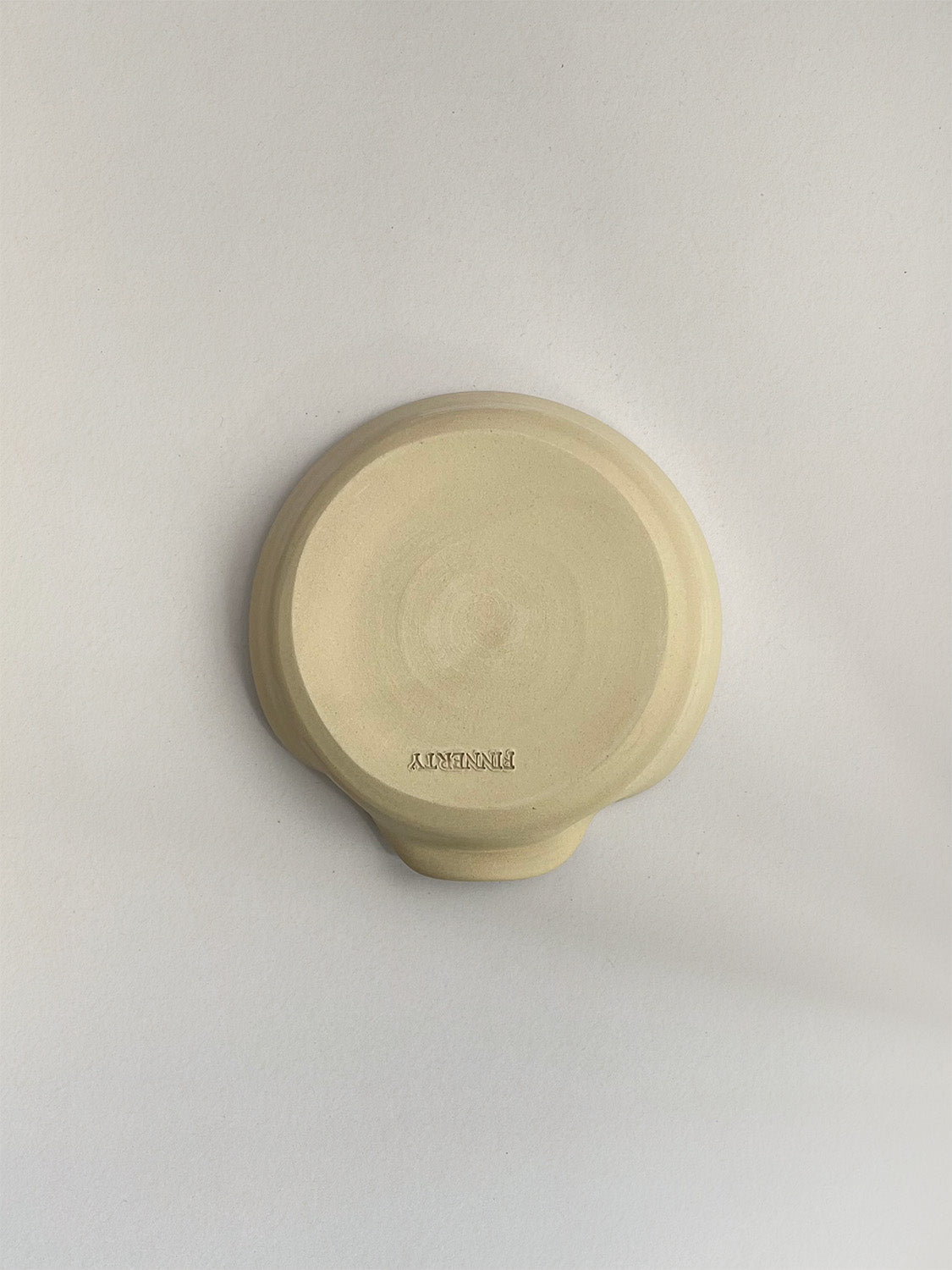 Warm White Speckle ceramic spoon rest - base.