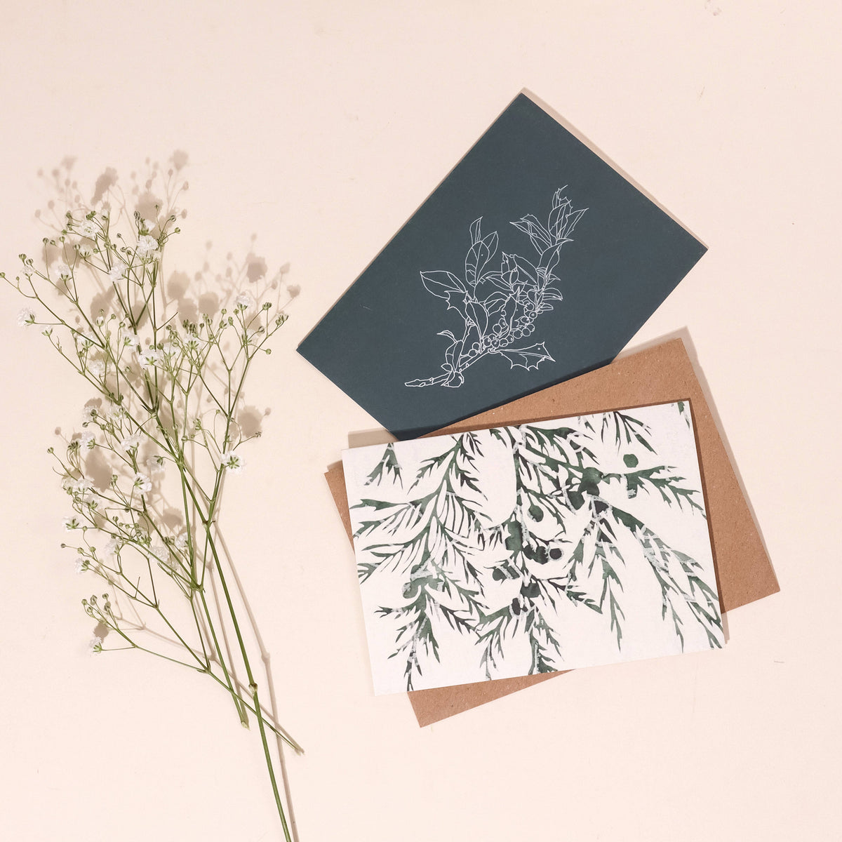 Winter Branches Botanical Christmas Card | A6