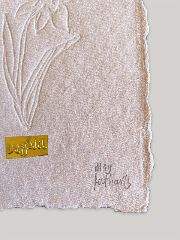 Limited Edition Daffodil Hand Embossed Artwork | A6