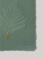 Fern hand-embossed artwork on handmade paper - detail 4.