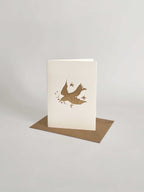 Gold Embossed Dove in the Stars Keepsake Card | A6