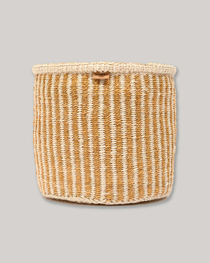 Striped Woven Storage Basket