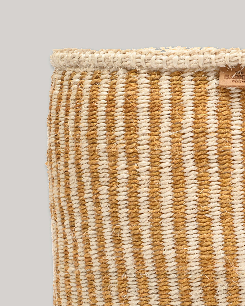 Striped Woven Storage Basket