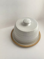 White Speckle Handmade Ceramic Butter Dish with Lid | 16.5cm