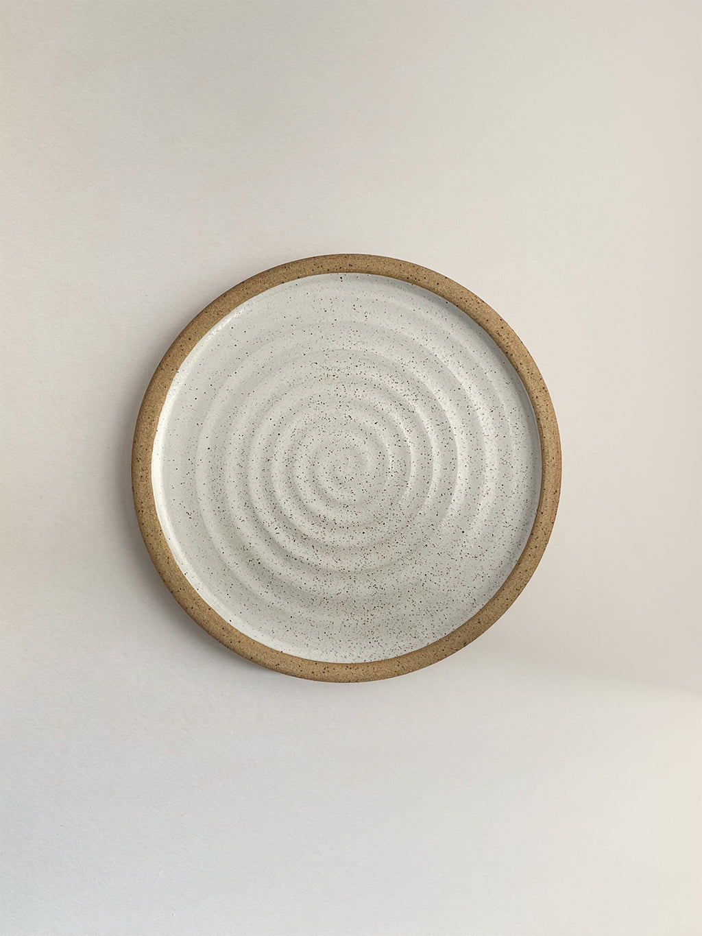 White Speckle Handmade Ceramic Butter Dish with Lid | 16.5cm