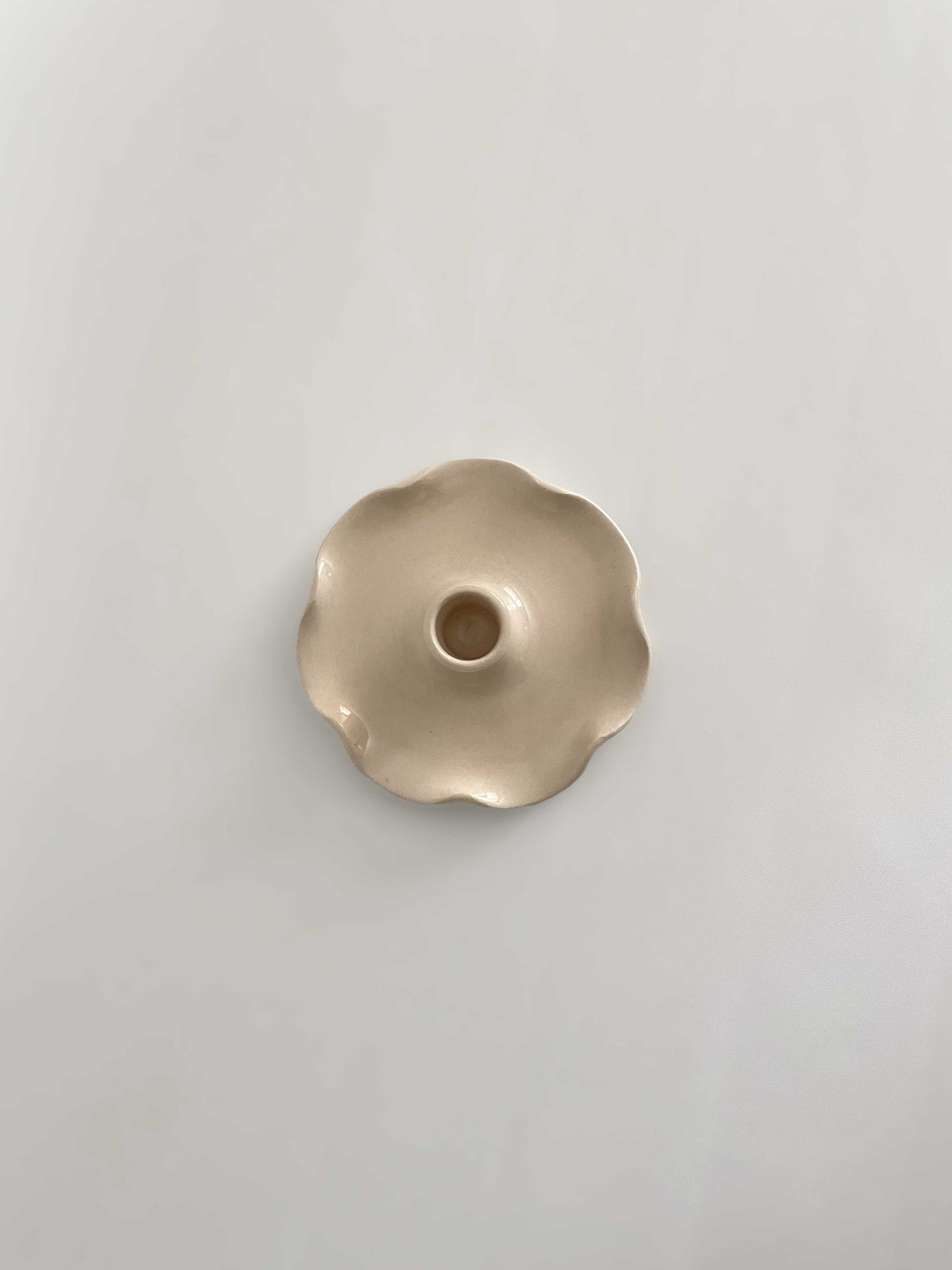 Handmade Ceramic Frilly Candle Holder | 13cm
