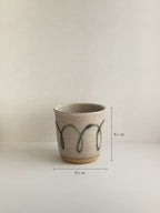 Handmade Ceramic Patterned Beaker | 175ml