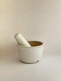White Speckle Handmade Ceramic Pestle & Mortar | 11cm
