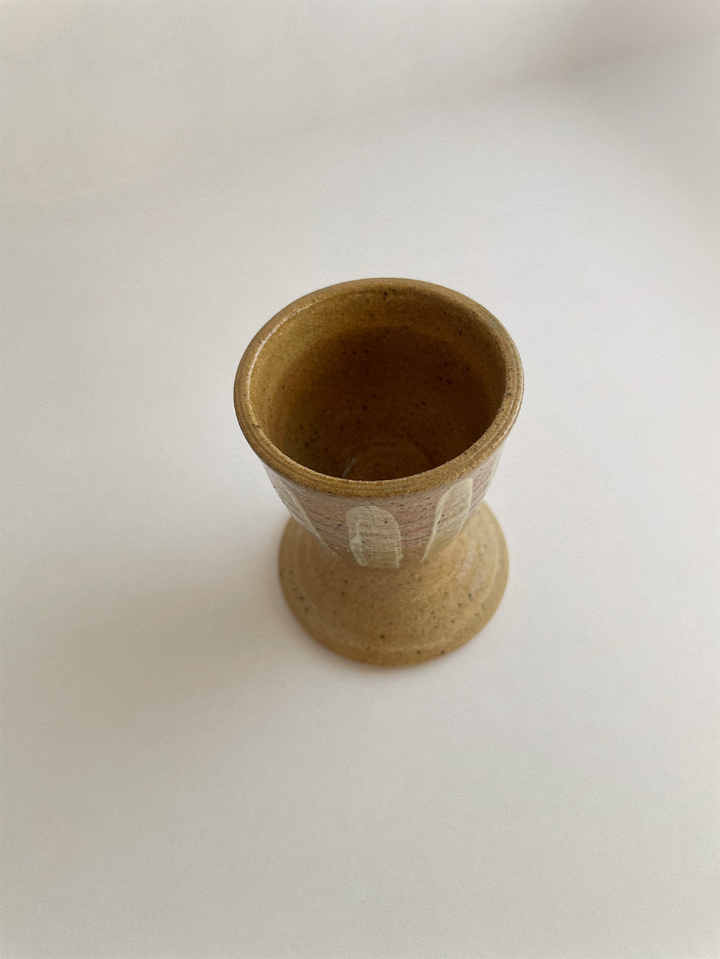 Handmade Ceramic Striped Egg Cup | 7cm