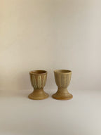 Handmade Ceramic Striped Egg Cup | 7cm