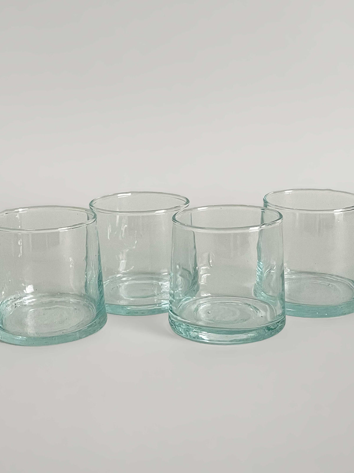 Handmade Recycled Low Tumblers, Set of 4 | 190ml