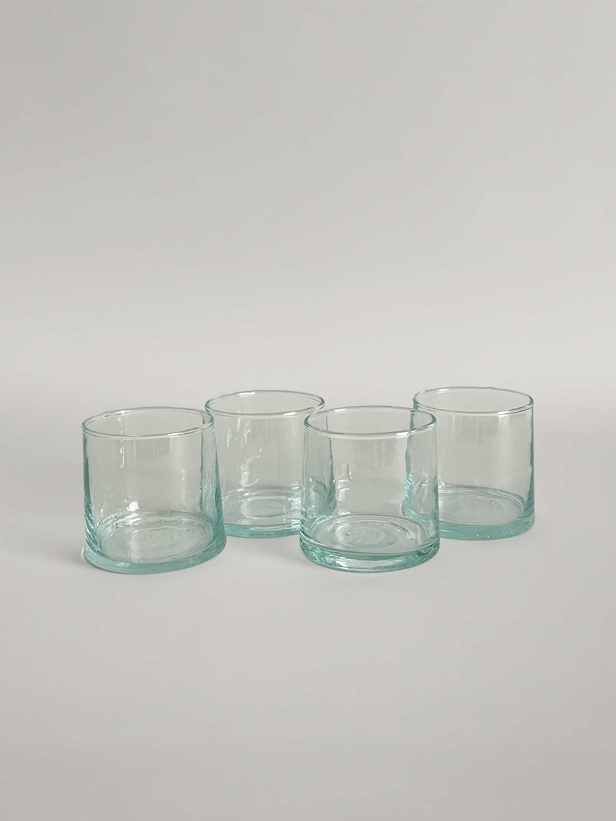 Handmade Recycled Low Tumblers, Set of 4 | 190ml