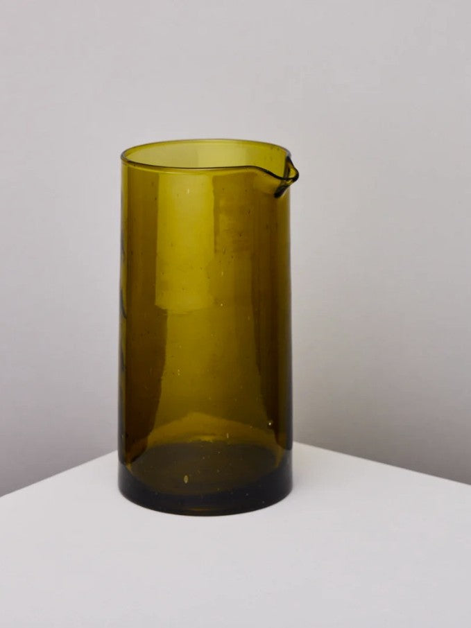 Handmade Recycled Glass Straight Carafe | 1 litre