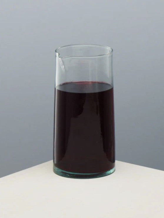 Handmade Recycled Glass Straight Carafe | 1 litre