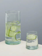 Handmade Recycled Glass Straight Carafe | 1 litre