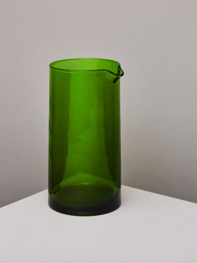 Handmade Recycled Glass Straight Carafe | 1 litre
