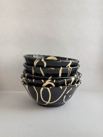 Handmade Slipware Small Bowl | 12.5cm