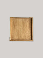 Handmade square oak tray - base.