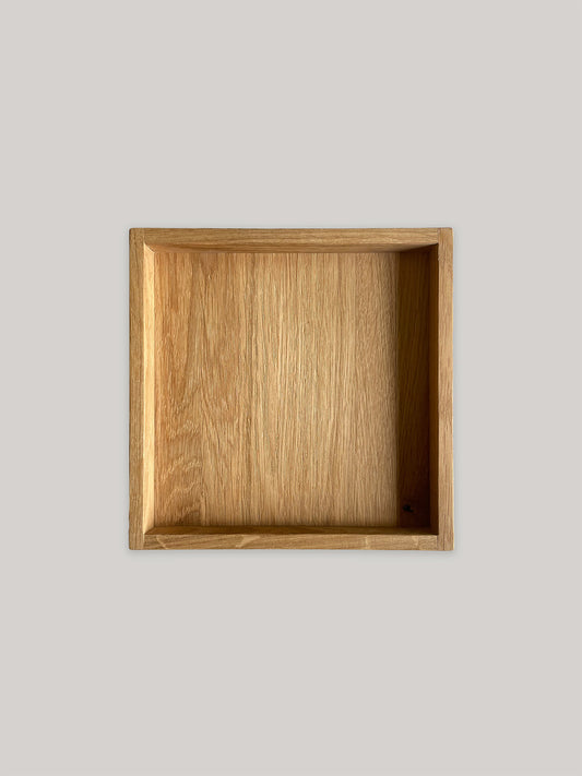 Handmade square oak tray -top.