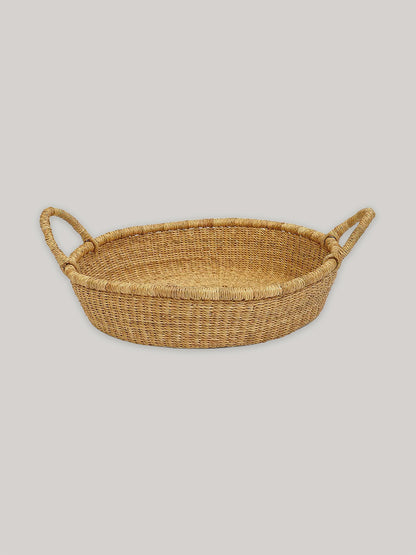 Handwoven Round Tray with Handles | 44cm