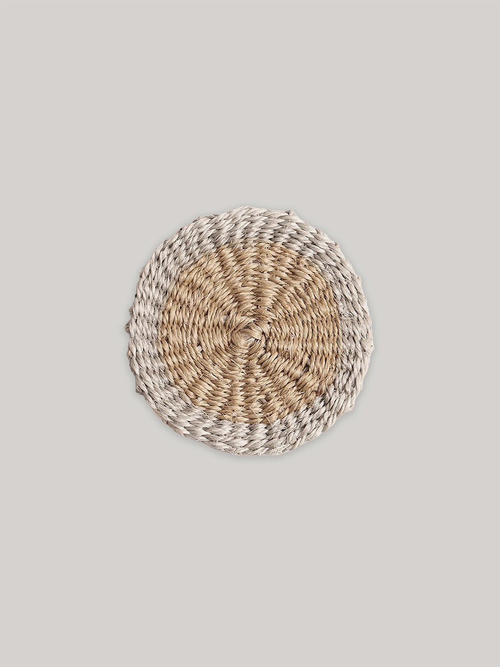 Handwoven sisal coaster.