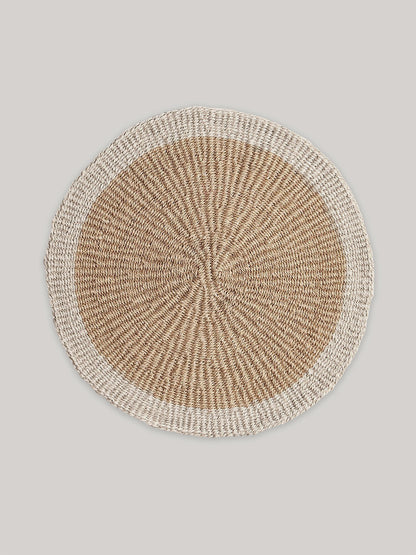 Handwoven sisal placemat.