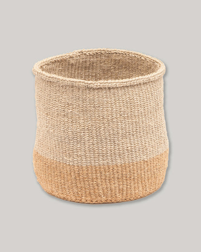 Two Tone Woven Storage Basket