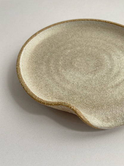 Mushroom ceramic spoon rest - detail.