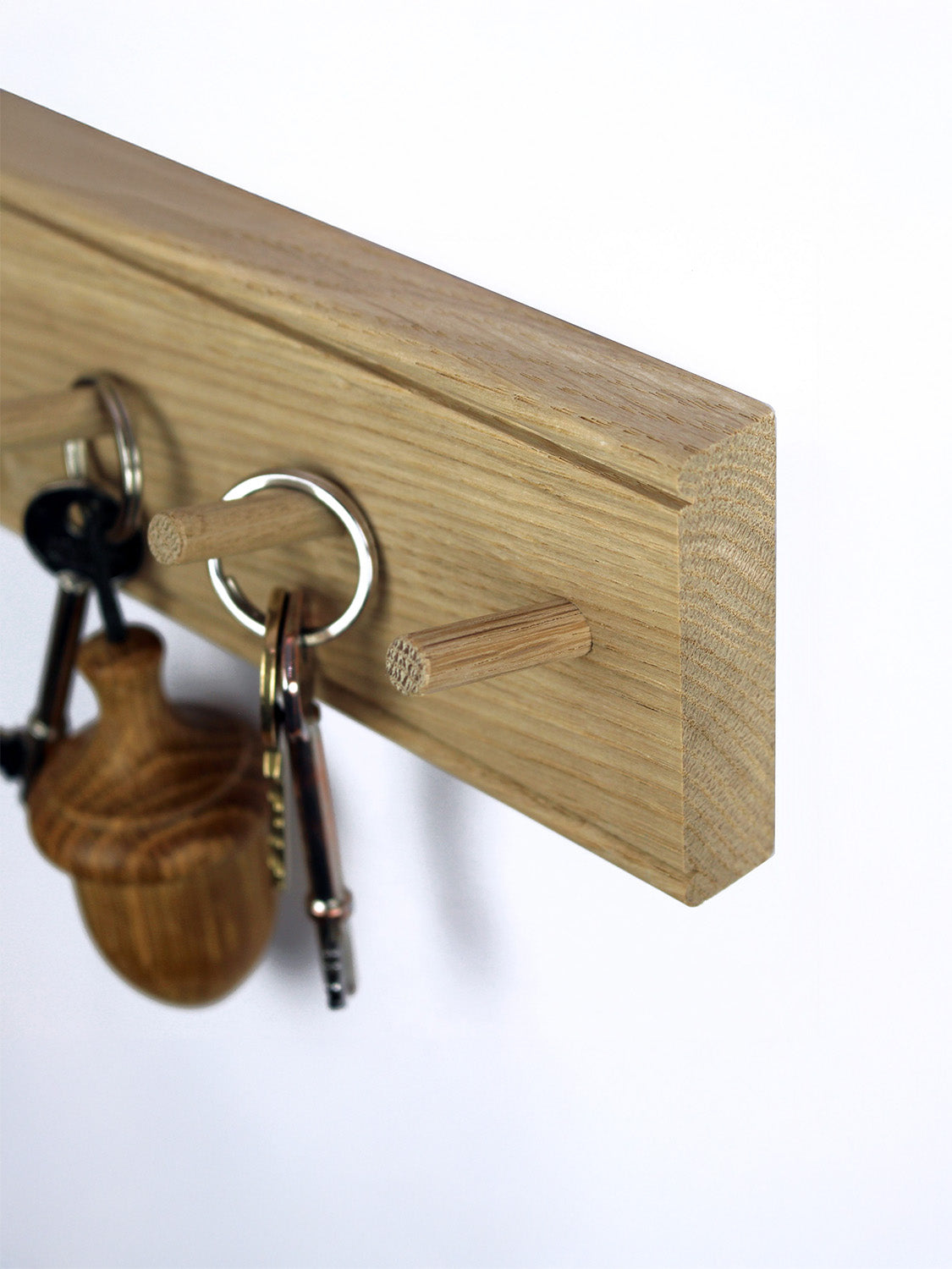 Oak Key Rack | 5 Peg