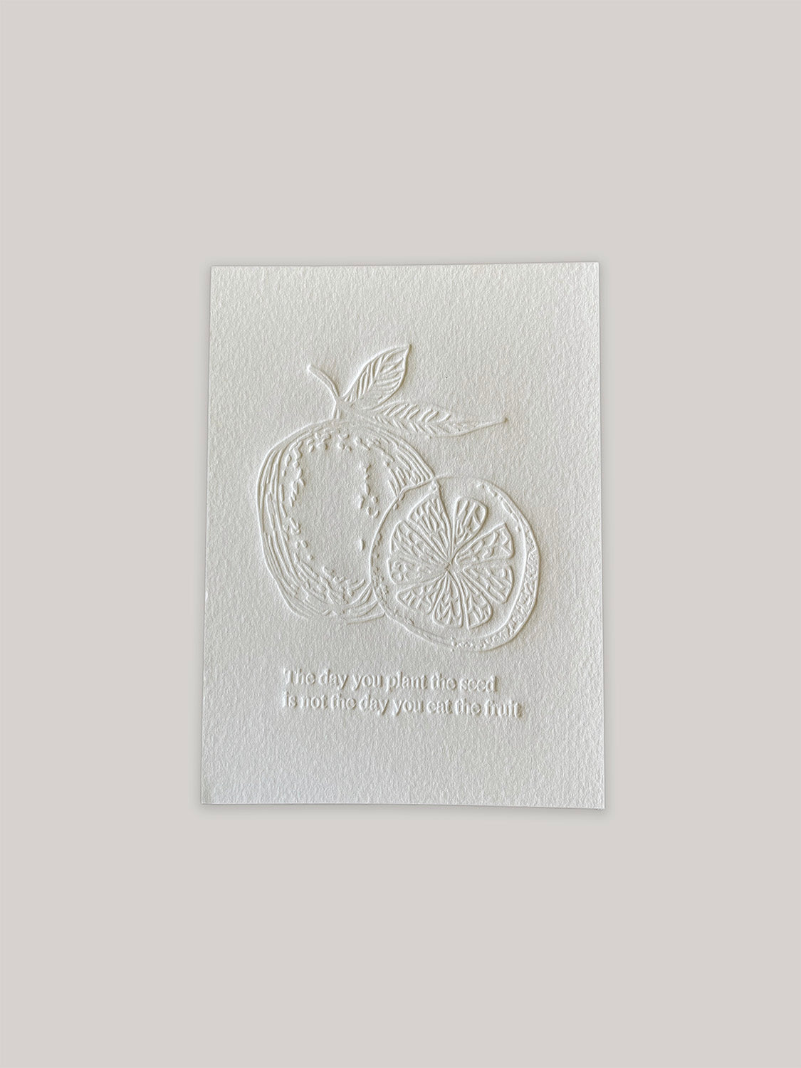 Limited Edition Orange Hand Embossed Artwork