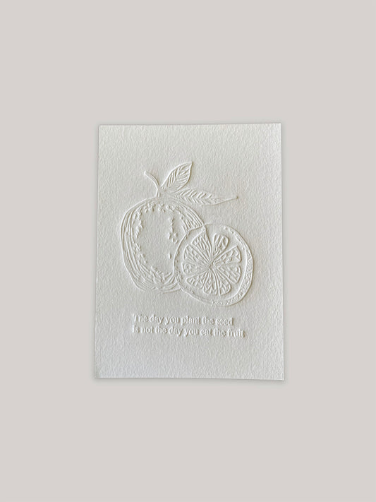 Limited Edition Orange Hand Embossed Artwork