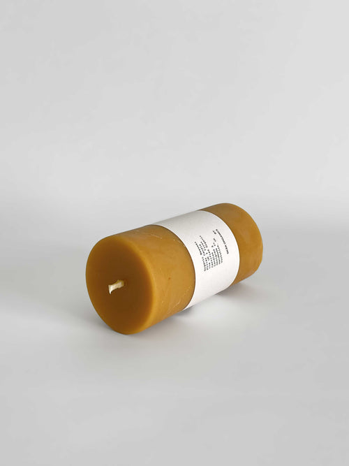 Organic Beeswax Hand-poured Pillar Candle | 14cm