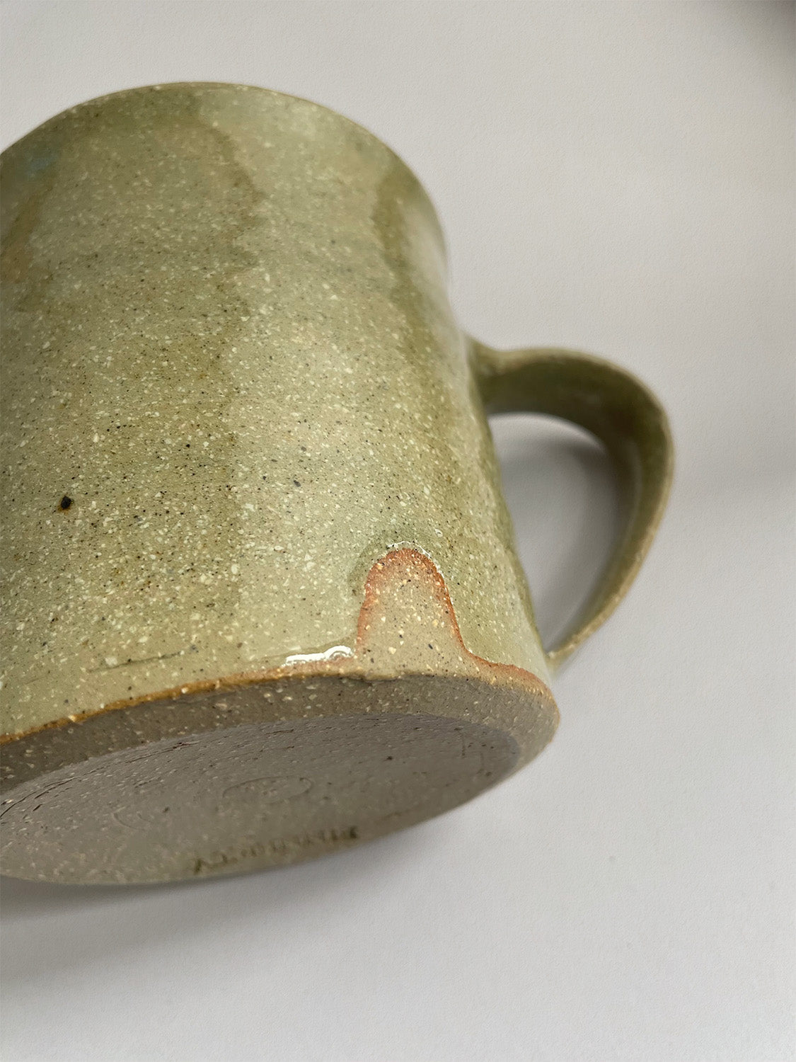 Sea Green ceramic mug - detail.
