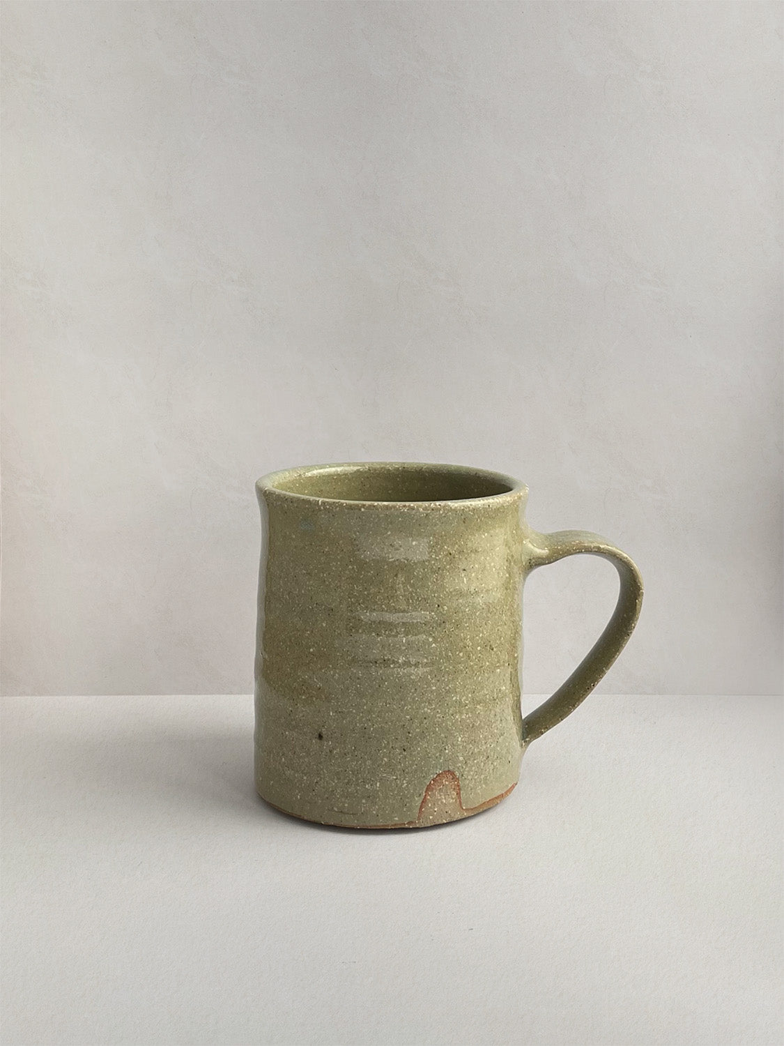 Sea Green ceramic mug - left.