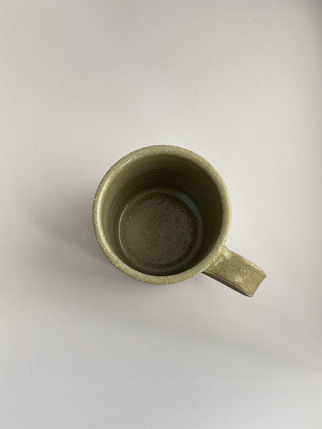 Sea Green ceramic mug - top.