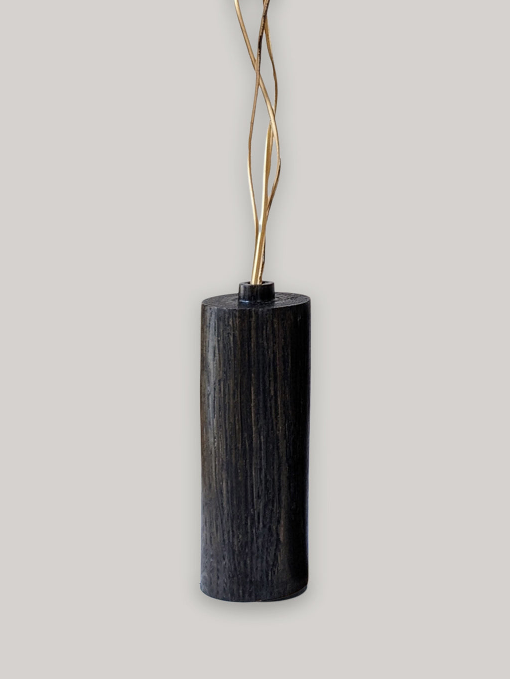 Wooden Bud Vase in Ebonised Oak | 13.5cm
