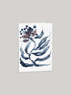 Greetings card with floral watercolour design on a white background.