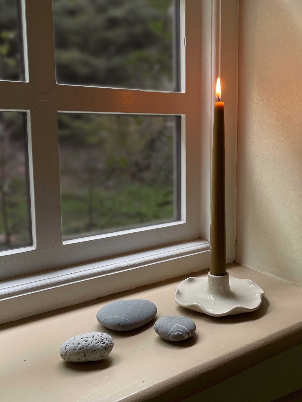 Handmade Ceramic Frilly Candle Holder | 13cm