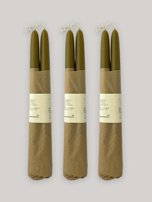 Table Setting Candle Trio | Beeswax & Green Tea