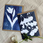 Blue Tulip Botanical Greeting Card | A6