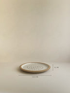 White Speckle Handmade Ceramic Garlic Grater | 10cm