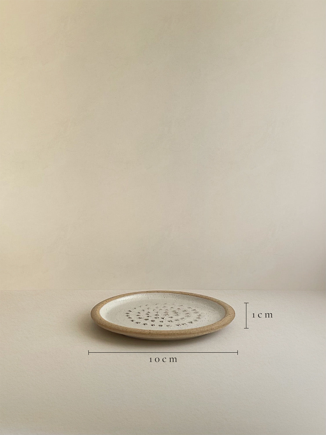 White Speckle Handmade Ceramic Garlic Grater | 10cm